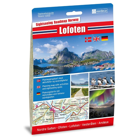 Lofoten Islands Sightseeing Road Map 1:250,000