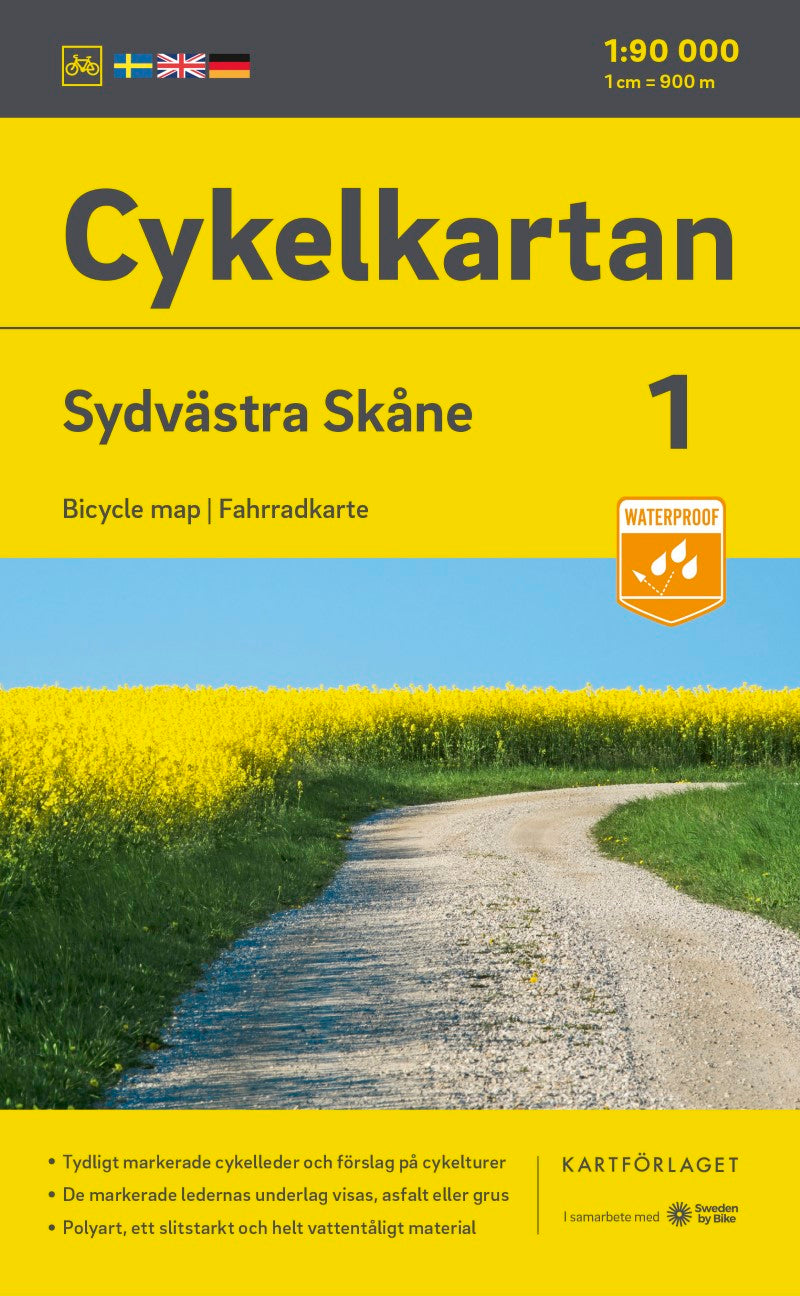 Cykelkartan Blad 1: Sydvästra Skåne