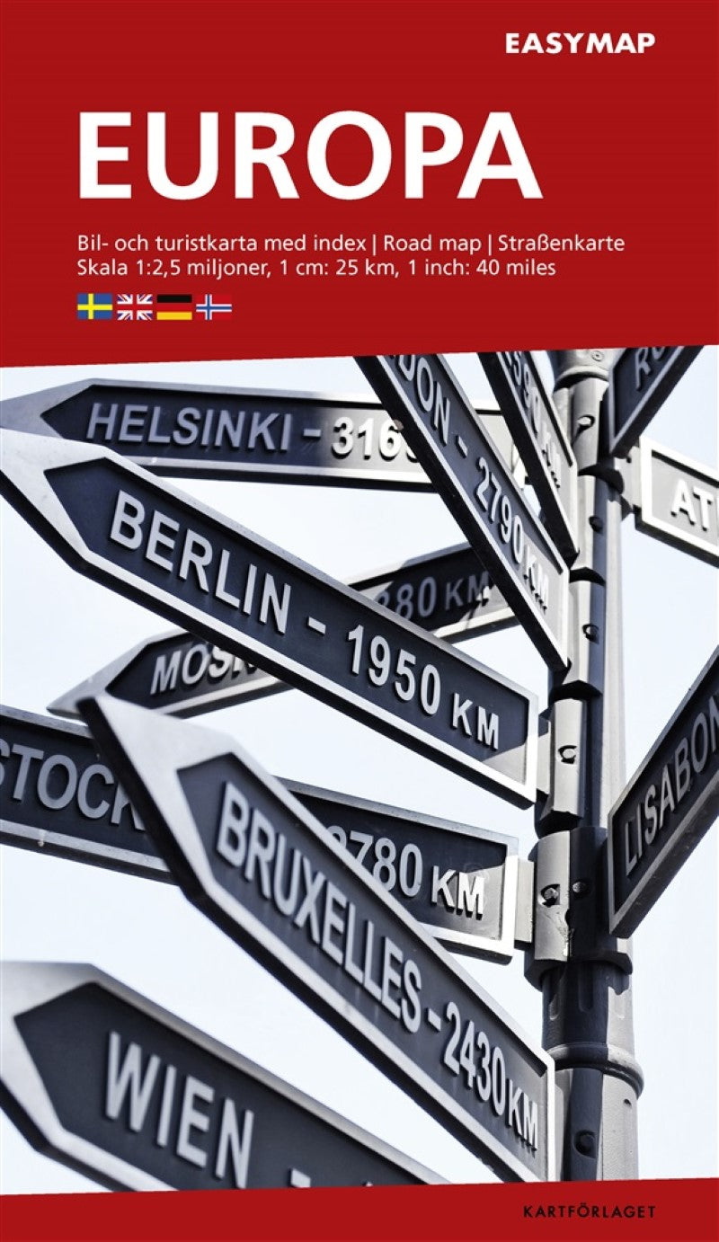 Europe (Europa) 2025 EasyMap Road Map