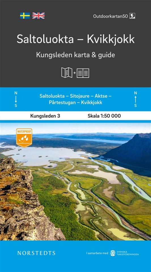 King's Trail Hiking Map & Guide #3: Saltoluokta to Kvikkjokk - Saltoluokta Kvikkjokk Kungsleden del 3 karta och guide