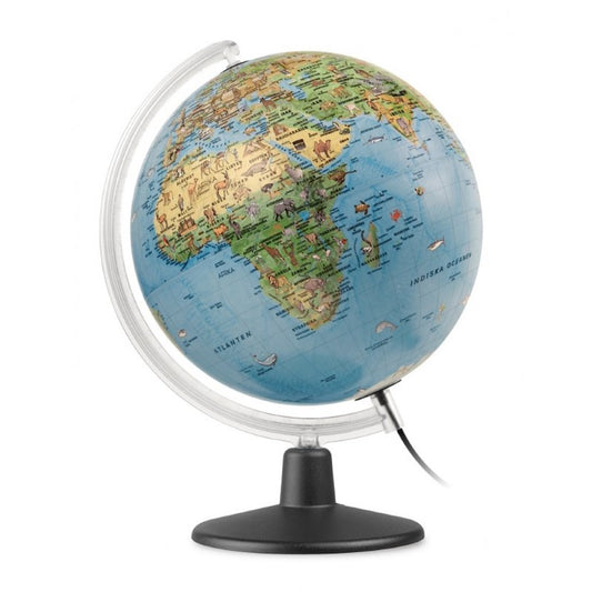 Children's Globe, Safari, 30 cm - Jordglob för barn, Safari Ø30cm 1/2 mer/plast, plastfot