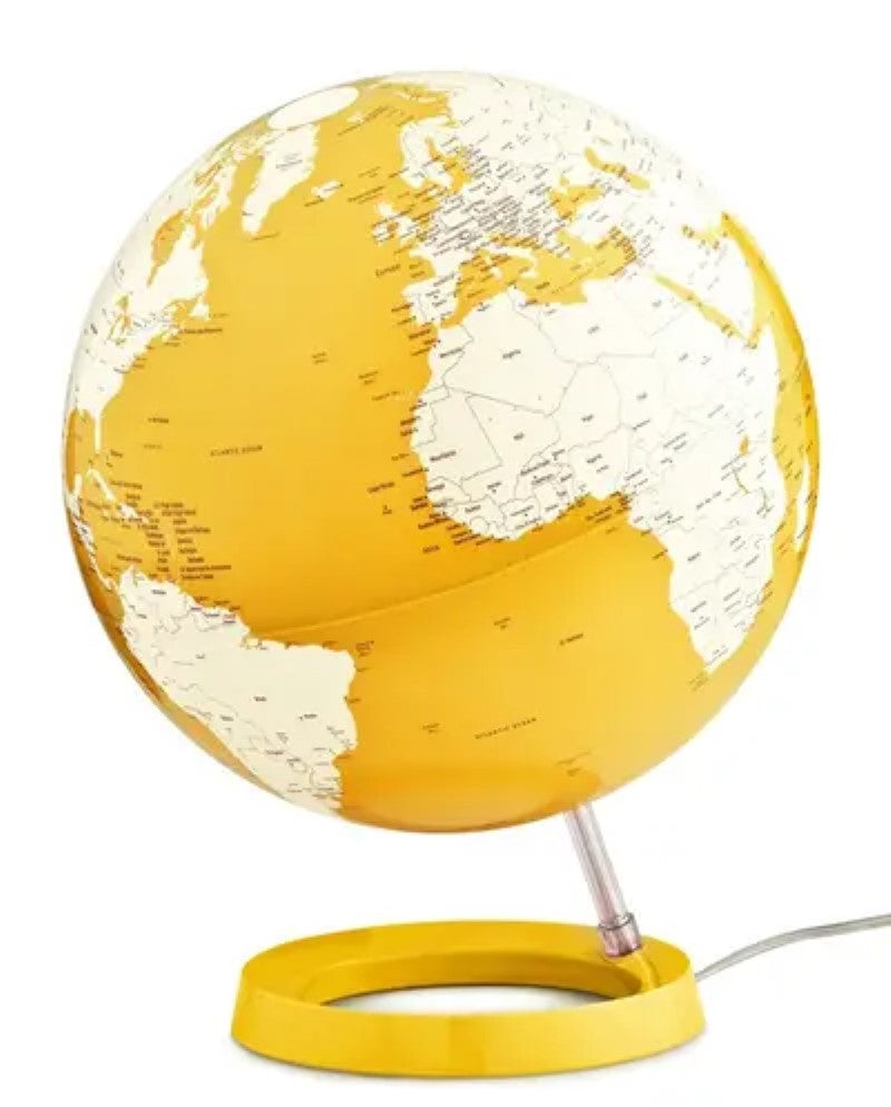 Bright Yellow Designer Globe 30cm - Jordglob Bright Yellow Ø30cm, gul designglob