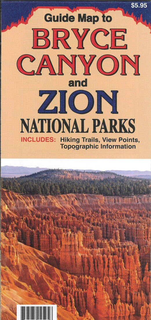 Bryce Canyon and Zion National Parks Guide Map