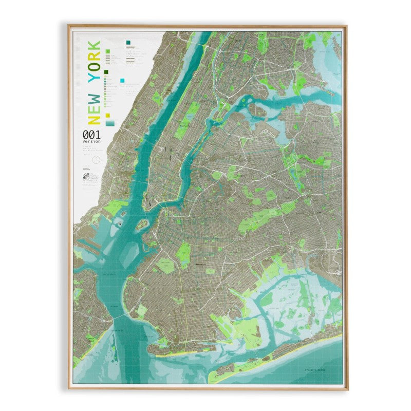 New York City Map, Version 1 - Laminated