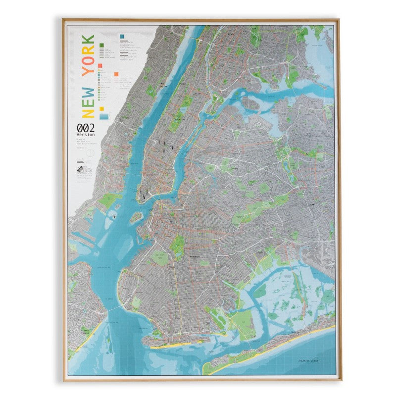 New York City Map, Version 2 - Laminated