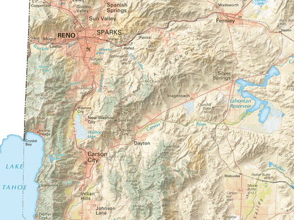 Nevada Land Cover Fine Art Print Map