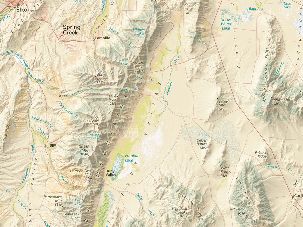 Nevada Land Cover Fine Art Print Map