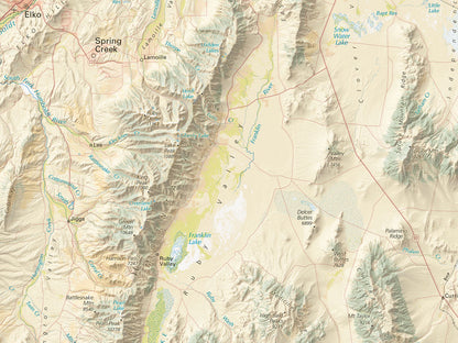 Nevada Land Cover Fine Art Print Map