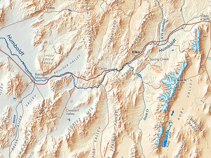 Nevada in Context Fine Art Print Map