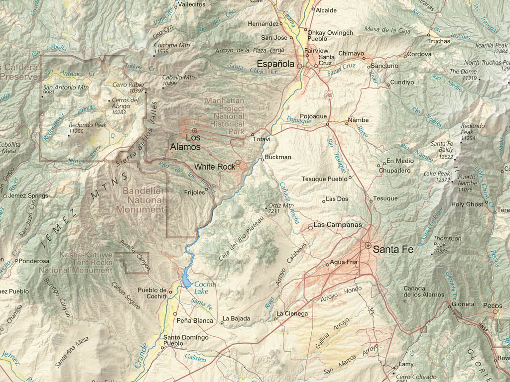 New Mexico Land Cover Fine Art Print Map