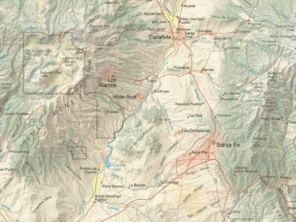 New Mexico Land Cover Fine Art Print Map