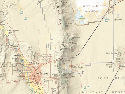 New Mexico Land Cover Fine Art Print Map