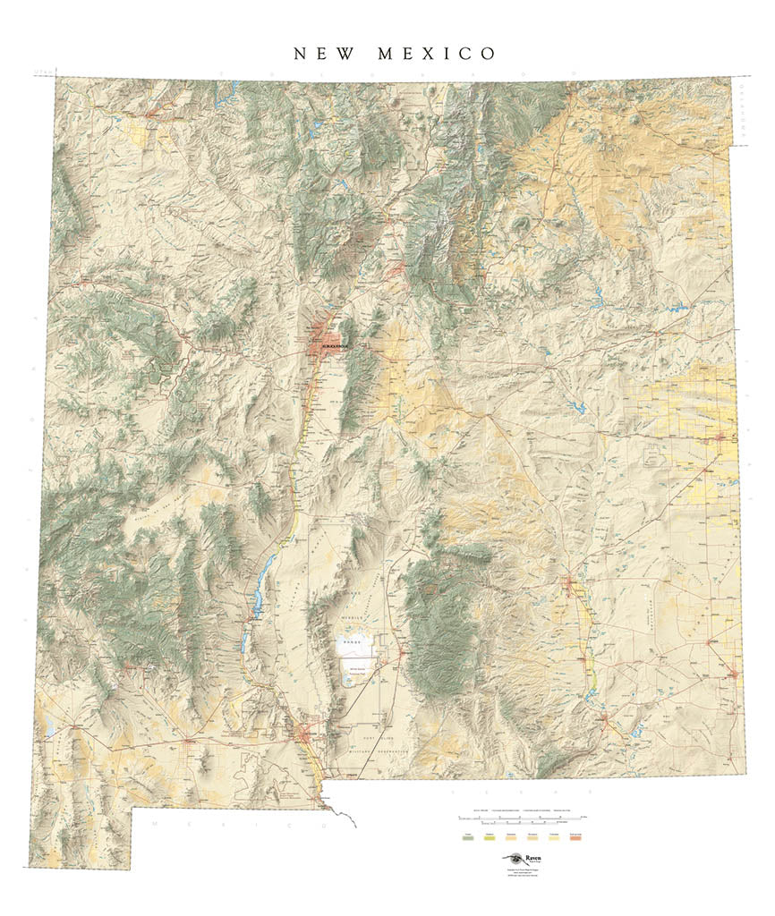 New Mexico Land Cover Fine Art Print Map