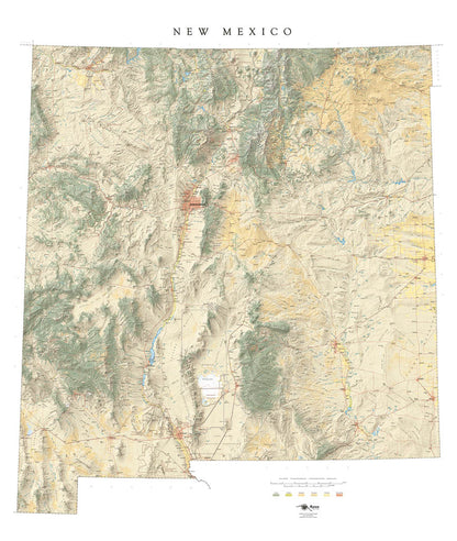 New Mexico Land Cover Fine Art Print Map