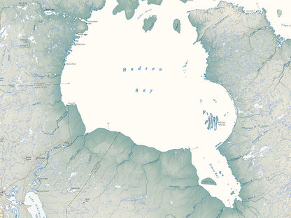 North America Elevation Tints Fine Art Print Map