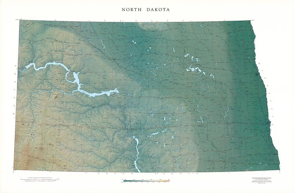 North Dakota [Physical, 35x51]