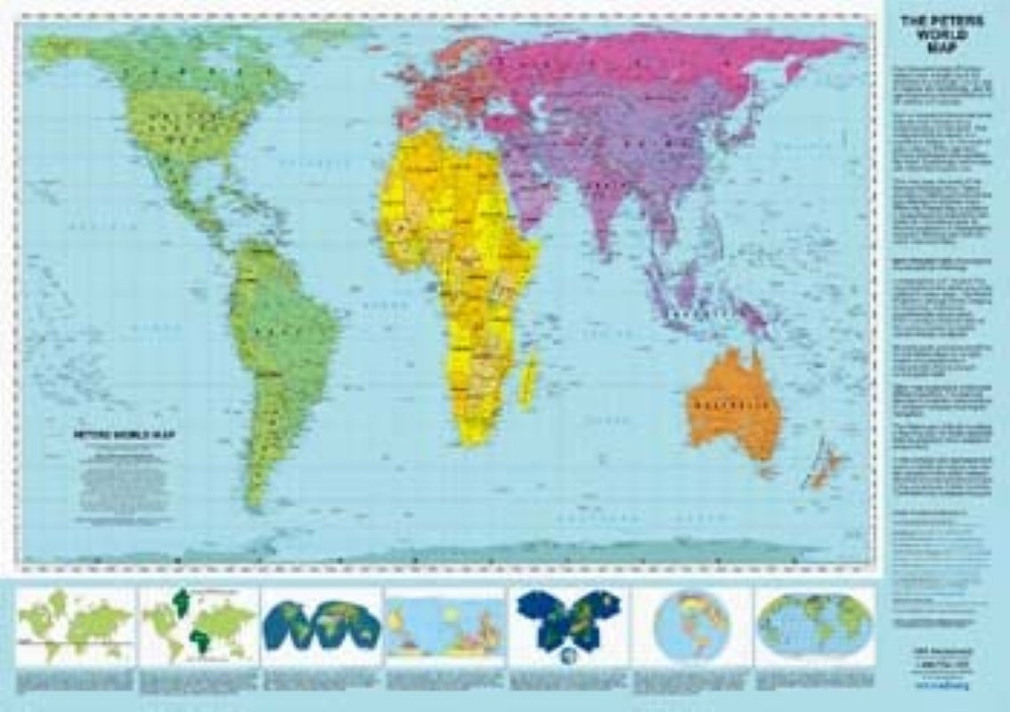 Peters Map 24 x 36 laminated rolled map with panels