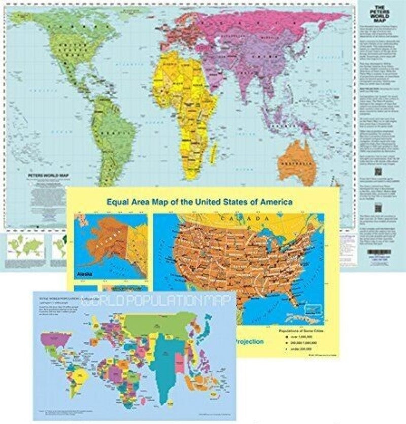 Peters Projection Map Resource Pack 24x36" laminated