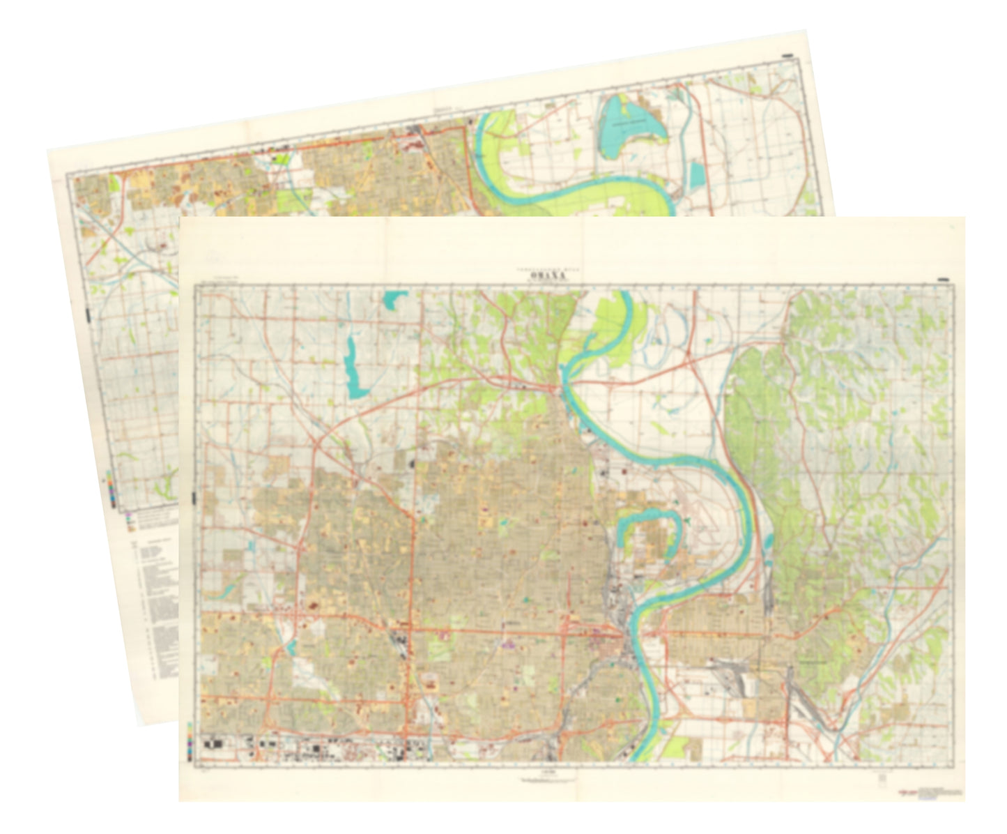 Omaha, NE (USA) 2-Sheet Set - Soviet Military City Plans