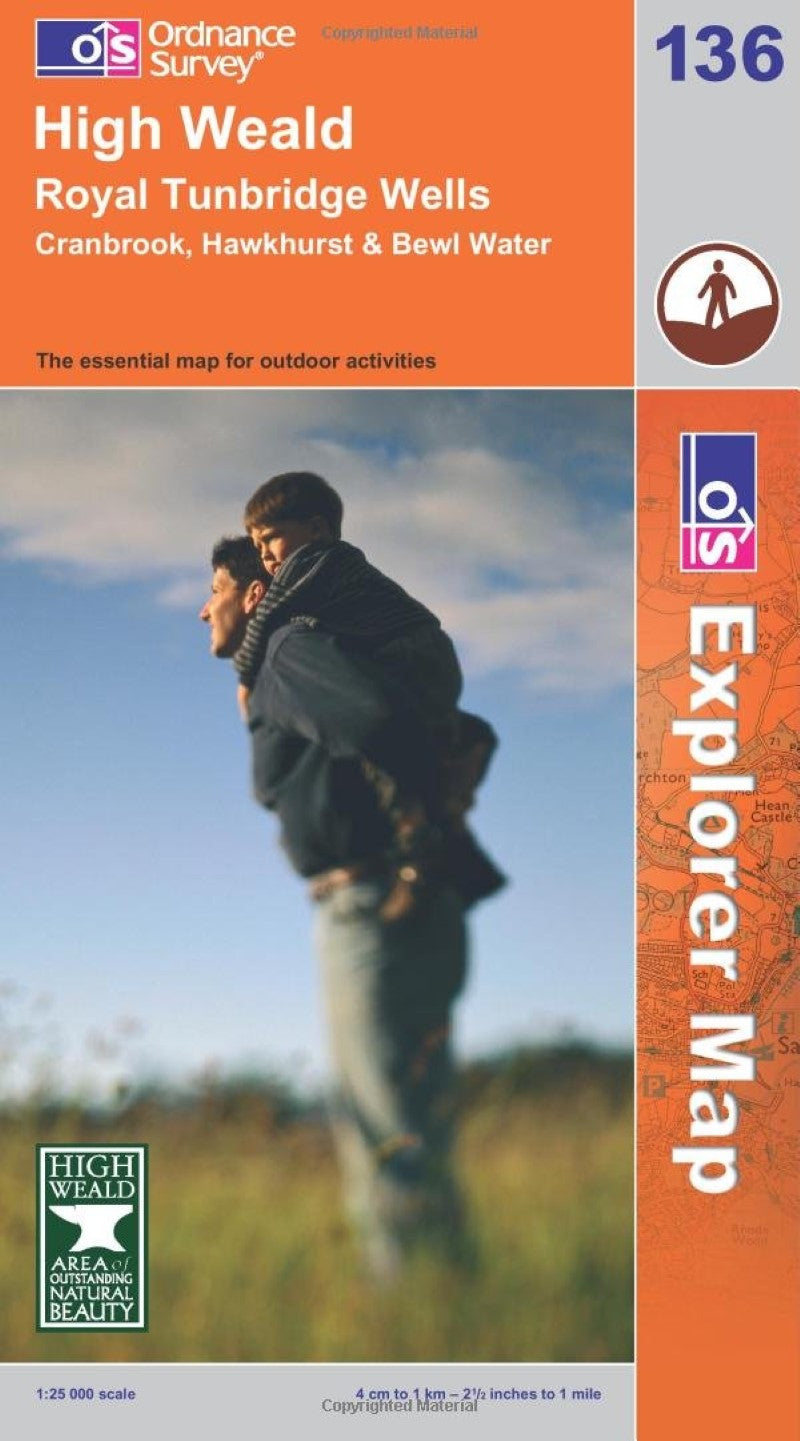 The Weald & Royal Tunbridge Wells : OS Explorer Map