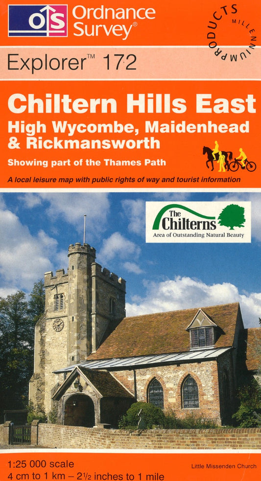 Chiltern Hills East, High Wycombe, Maidenhead : OS Explorer Map