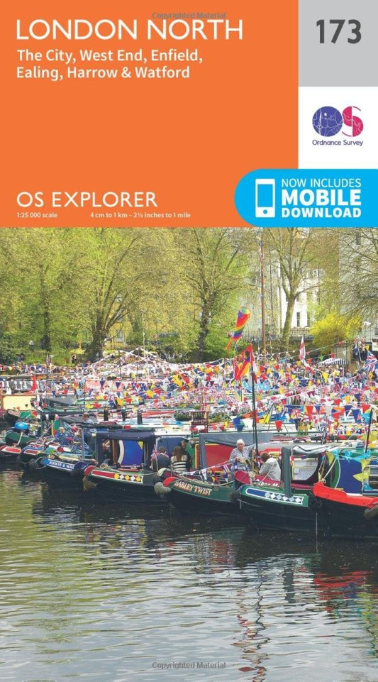London North : The City, West End, Enfield, Ealing, Harrow & Watford : OS Explorer Map