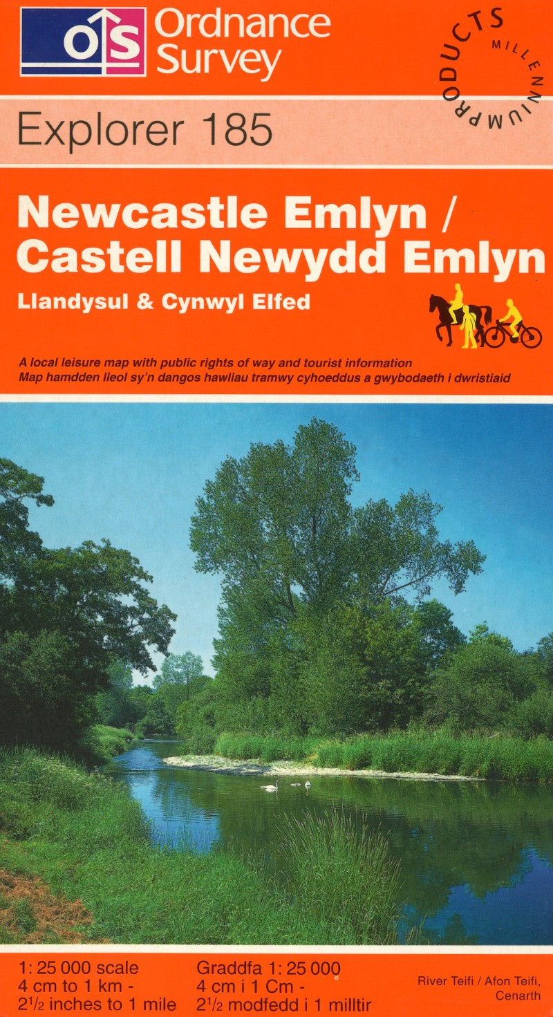 Newcastle Emlyn / Castell Newydd Emlyn : OS Explorer Map