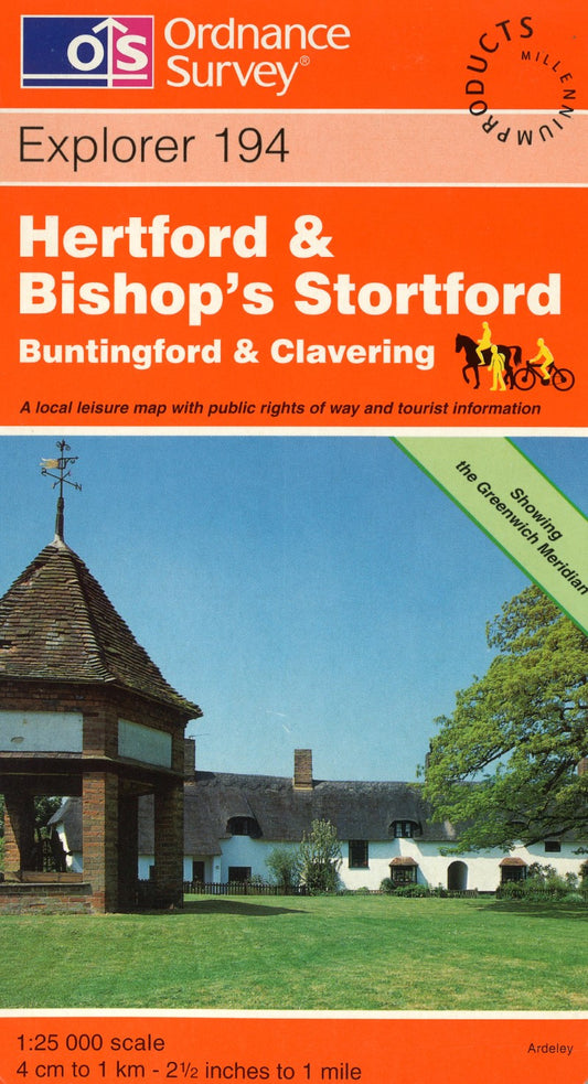 Hertford & Bishop's Stortford : OS Explorer Map