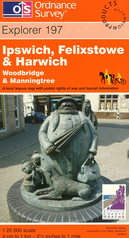 Ipswich, Felixstowe & Harwich : OS Explorer Map