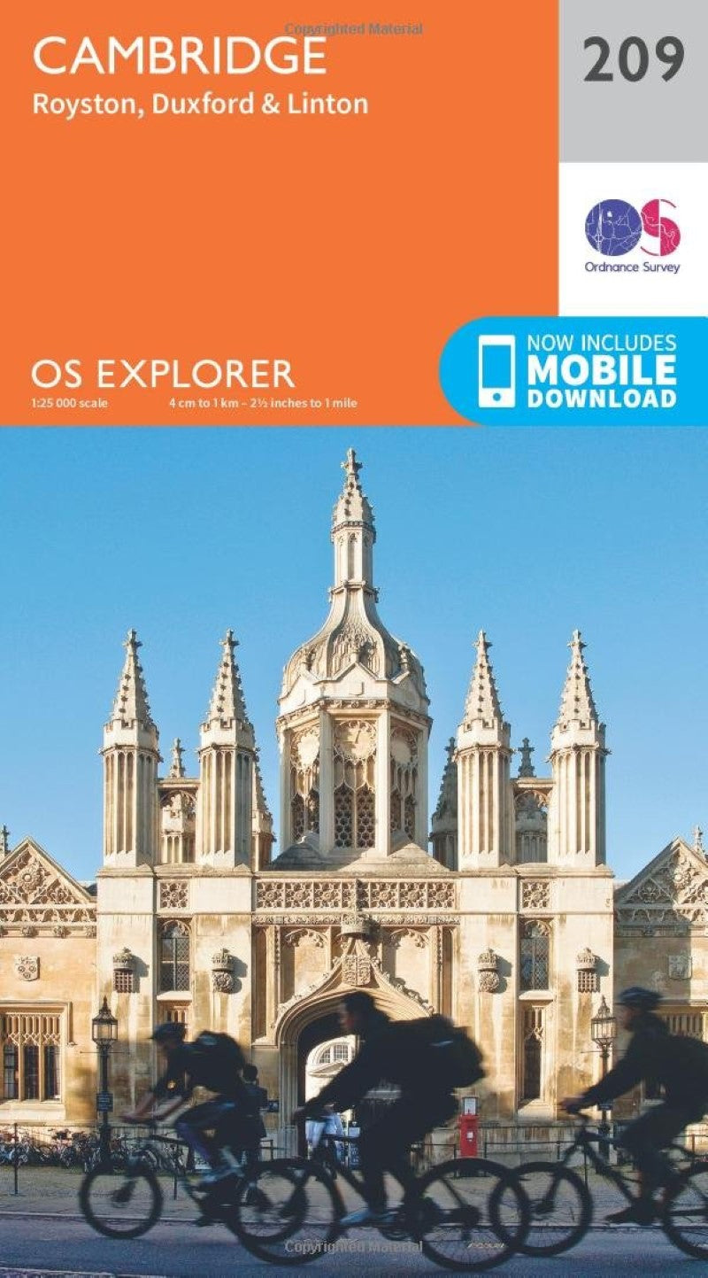 Cambridge, Royston, Duxford & Linton : OS Explorer Map