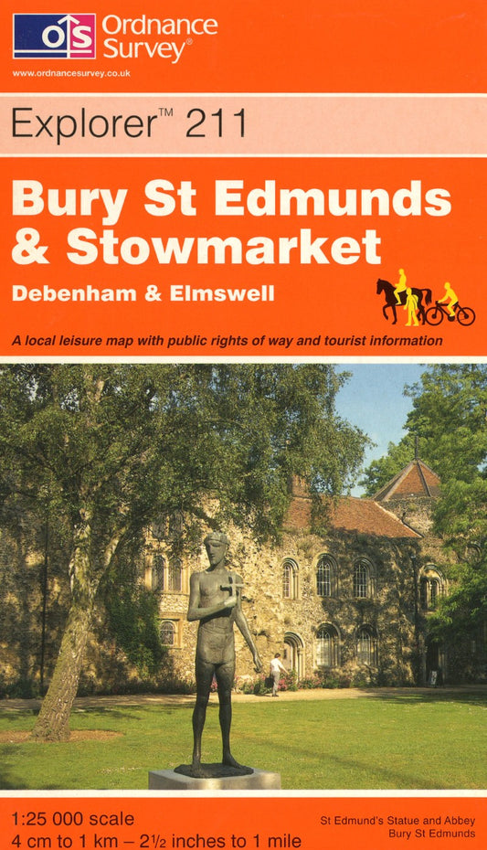 Bury St Edmunds & Stowmarket : OS Explorer Map