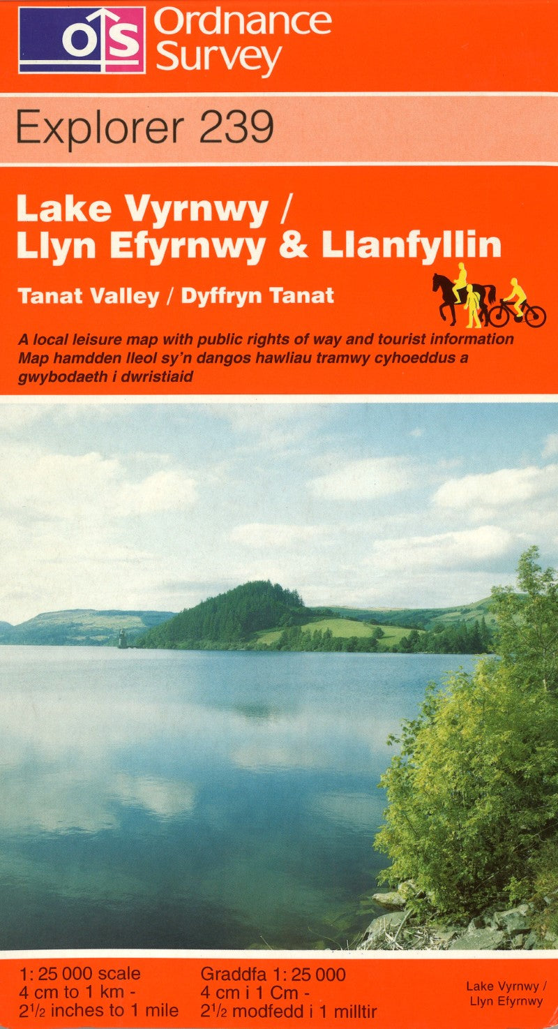 Lake Vyrnwy & Llanfyllin : OS Explorer Map