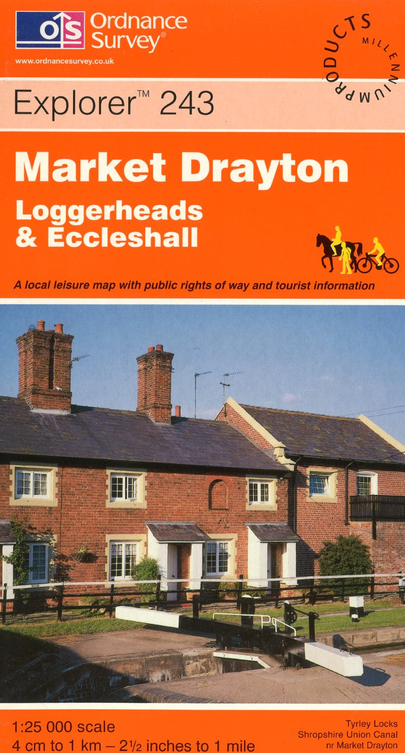 Market Drayton, Loggerheads & Eccleshall : OS Explorer Map