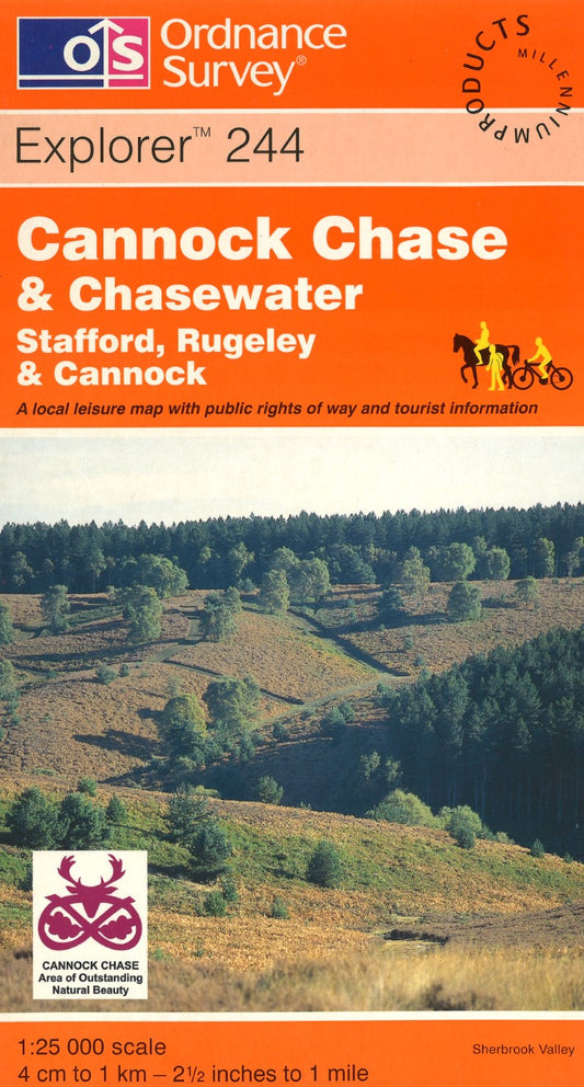 Cannock Chase & Chasewater, Stafford Rugeley & Cannock : OS Explorer Map