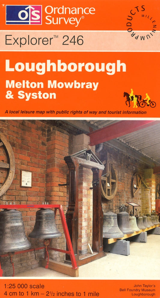 Loughborough, Melton Mowbray & Syston : OS Explorer Map