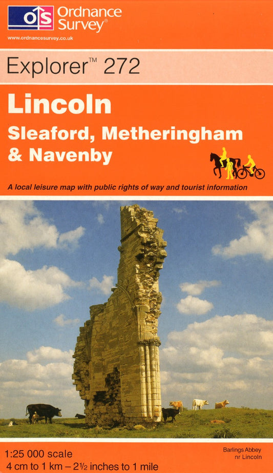 Lincoln, Sleaford, Metheringham & Navenby : OS Explorer Map