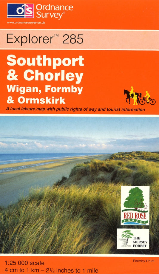 Southport & Chorley, Wigan, Formby & Ormskirk : OS Explorer Map