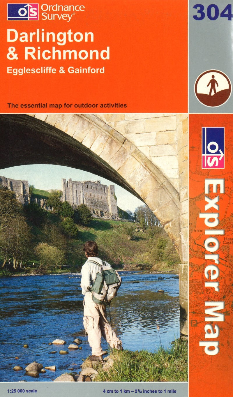 Darlington & Richmond, Egglescliffe & Gainford : OS Explorer Map