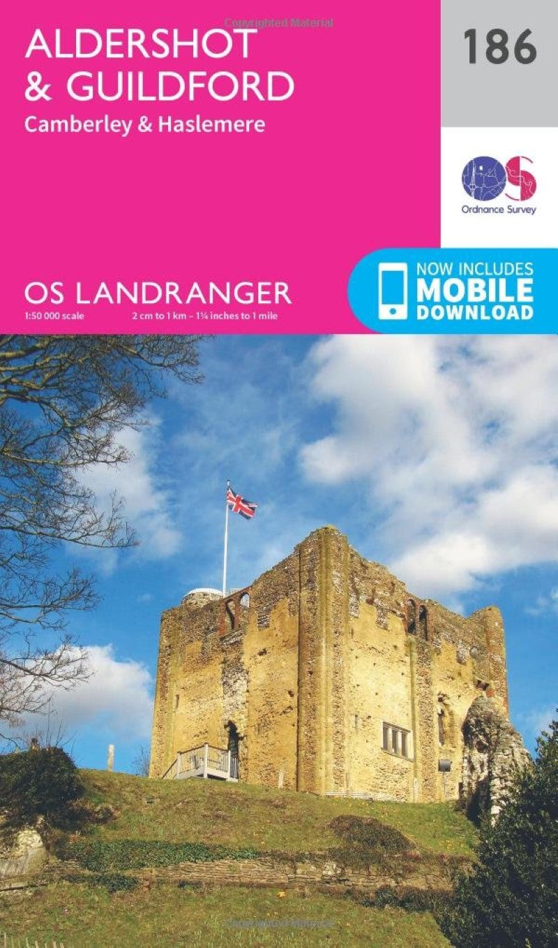 Aldershot & Guildford Landranger Map 186