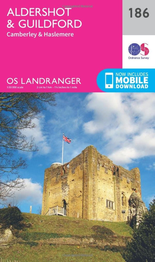 Aldershot & Guildford Landranger Map 186