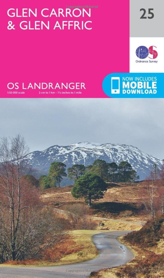 Glen Carron & Glen Affric Landranger Map (OS #25)