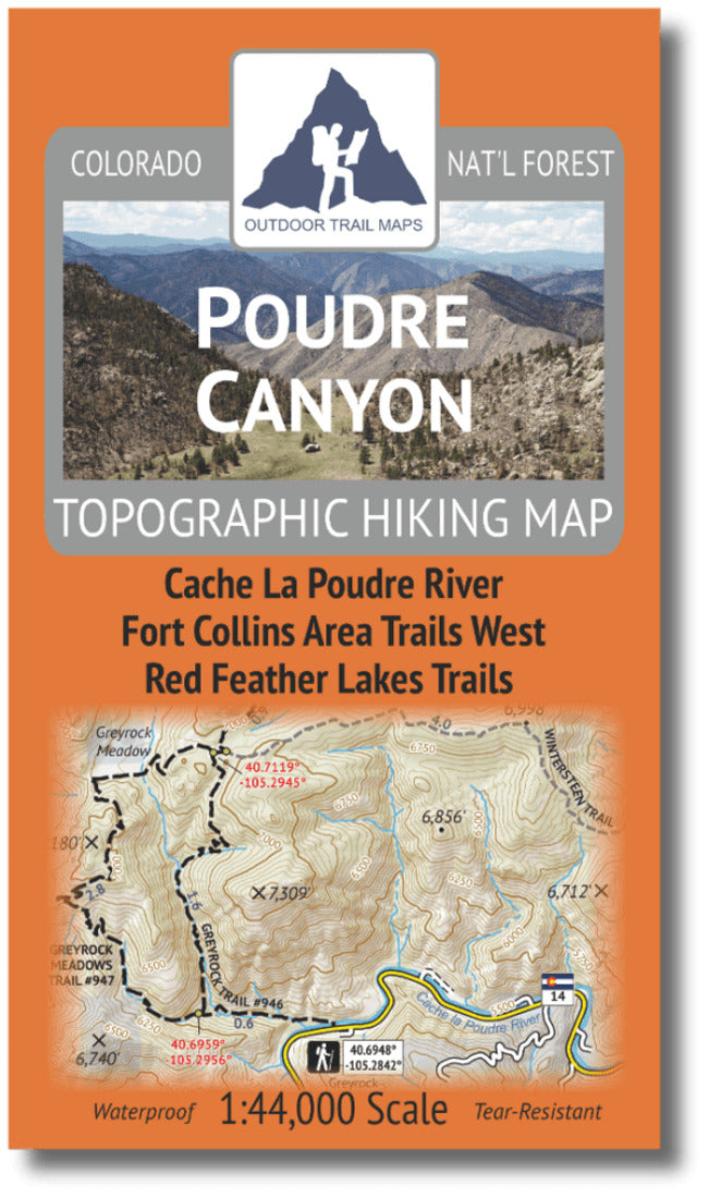 Poudre Canyon 1:44k Topographic Hiking Map
