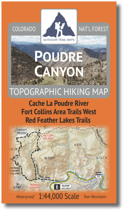 Poudre Canyon 1:44k Topographic Hiking Map