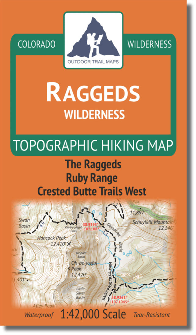 Raggeds Wilderness Topographic Hiking Map