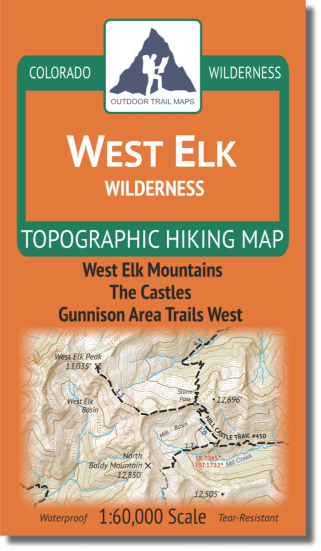 West Elk Wilderness Topographic Hiking Map