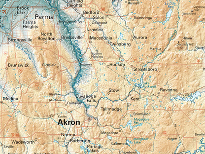 Ohio Land Cover Fine Art Print Map