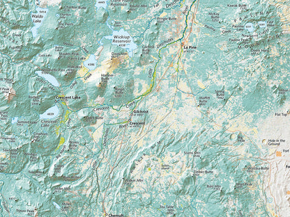 Oregon Land Cover Fine Art Print Map