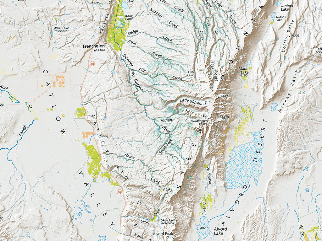 Oregon Land Cover Fine Art Print Map