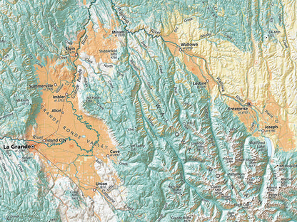 Oregon Land Cover Fine Art Print Map