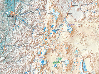 Oregon in Context Fine Art Print Map